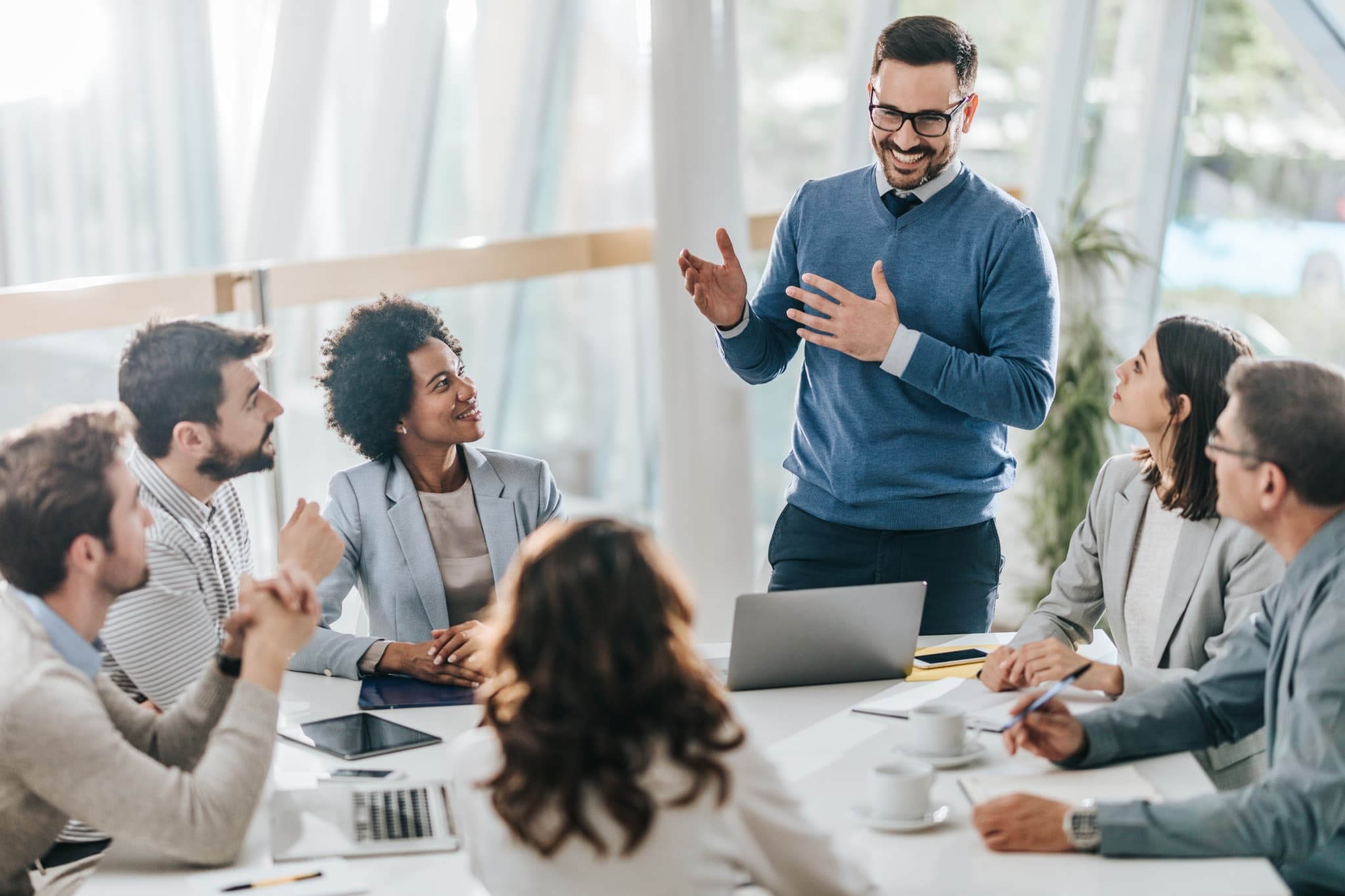 Professional team collaboration and business growth