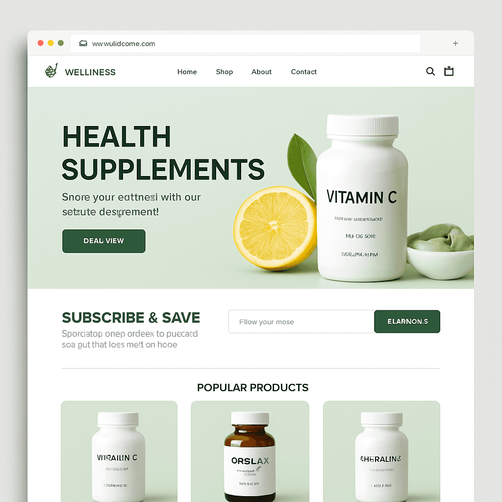 Vitality Shopify theme preview
